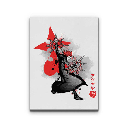 Dancing Flames Sumi-e - Canvas Print