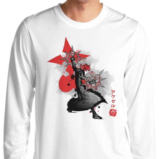 Dancing Flames Sumi-e - Long Sleeve T-Shirt