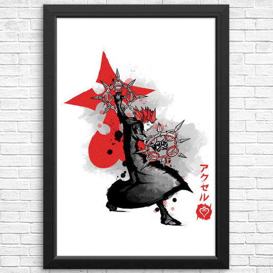 Dancing Flames Sumi-e - Posters & Prints