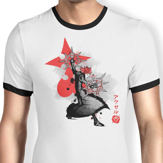 Dancing Flames Sumi-e - Ringer T-Shirt