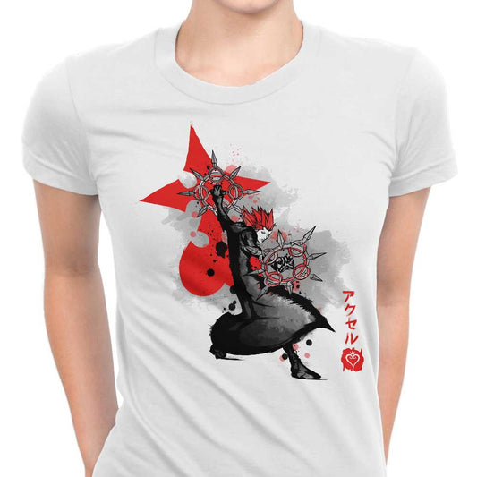 Dancing Flames Sumi-e - Women's Apparel