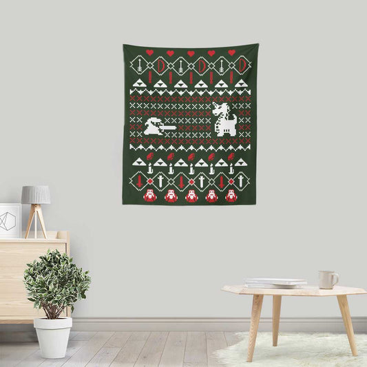 Dangerous to Go Alone at Christmas - Wall Tapestry