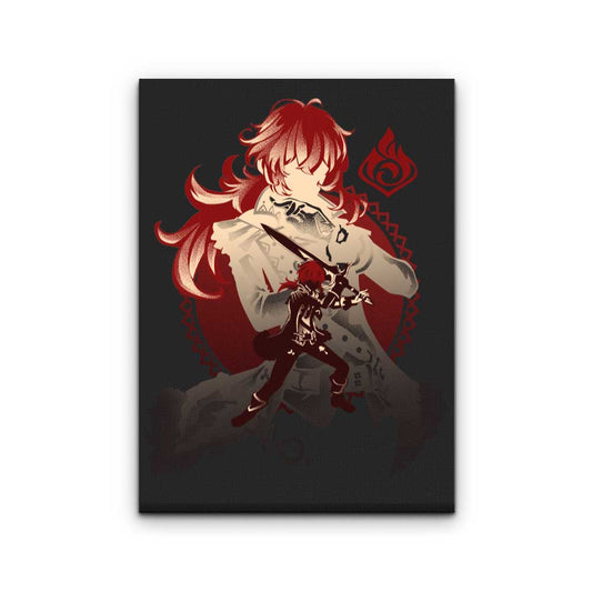 Dark Side of Dawn Diluc - Canvas Print