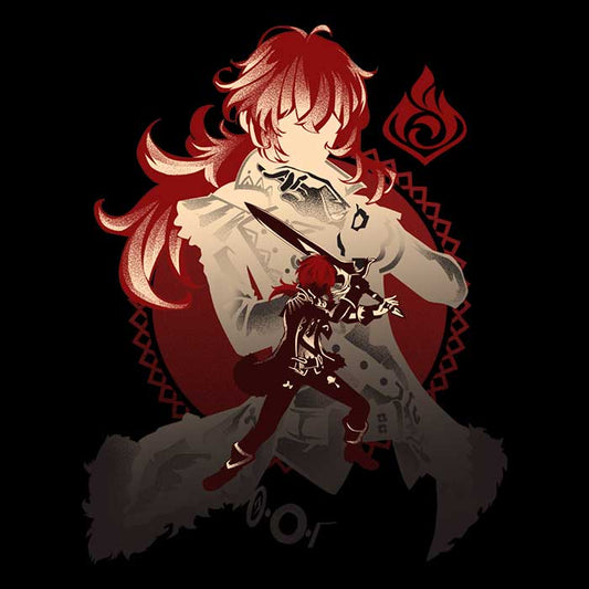 Dark Side of Dawn Diluc - Canvas Print