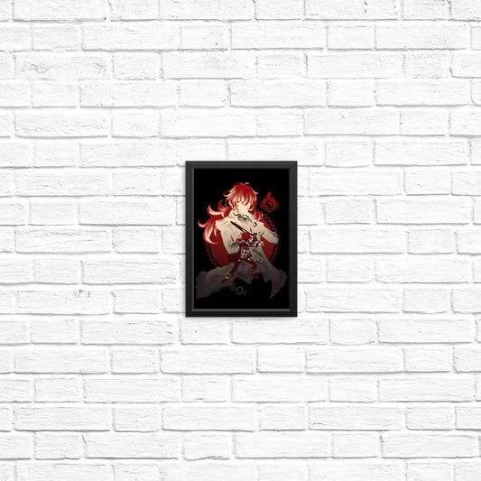 Dark Side of Dawn Diluc - Posters & Prints