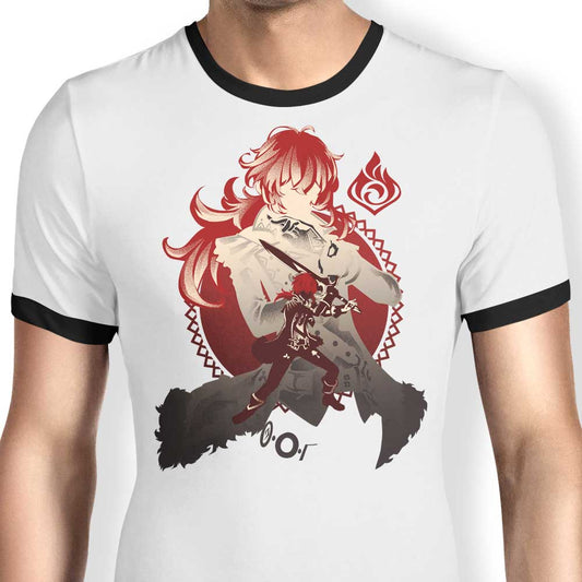 Dark Side of Dawn Diluc - Ringer T-Shirt
