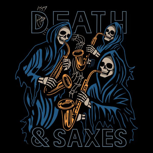 Death and Saxes - Fleece Blanket