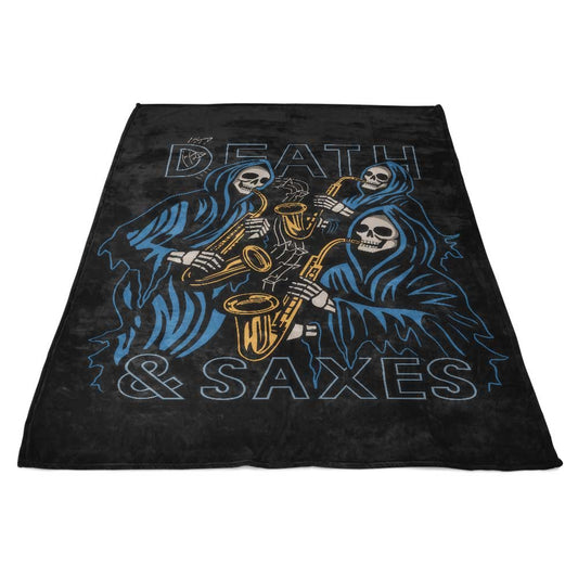 Death and Saxes - Fleece Blanket