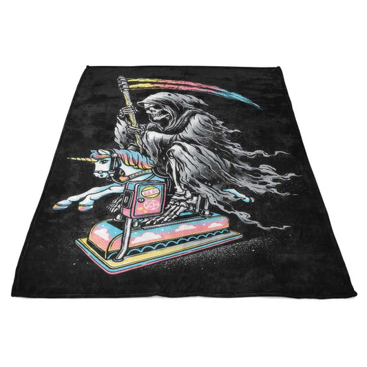 Death Enjoying Life - Fleece Blanket