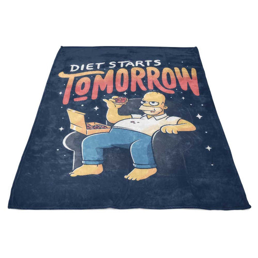 Diet Starts Tomorrow - Fleece Blanket