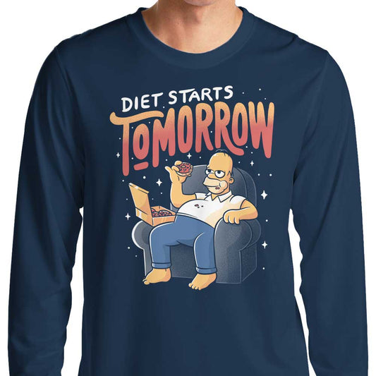 Diet Starts Tomorrow - Long Sleeve T-Shirt