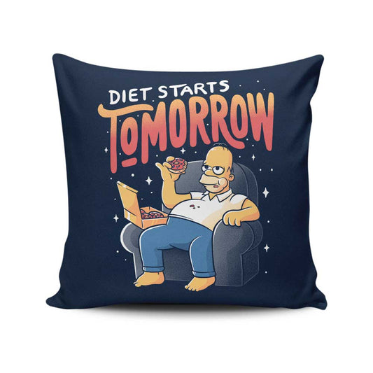 Diet Starts Tomorrow - Throw Pillow