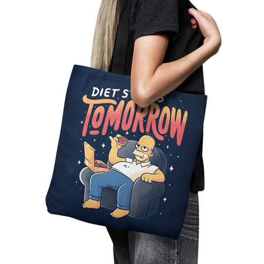 Diet Starts Tomorrow - Tote Bag