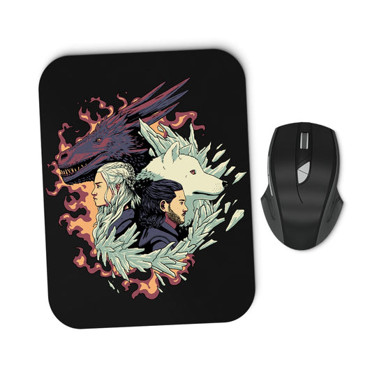 Dragons and Wolves - Mousepad