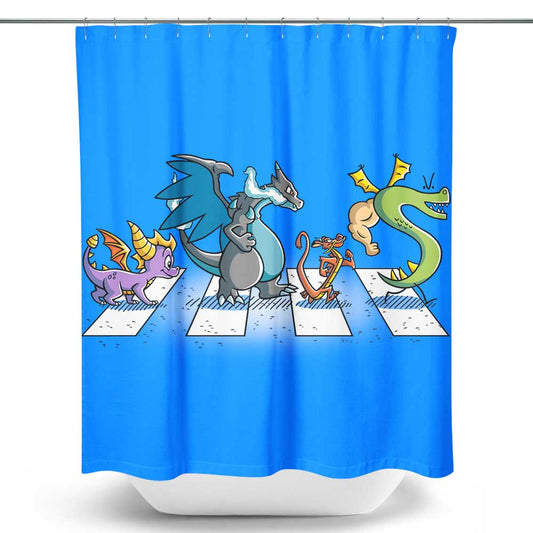 Dragons on Abbey Road - Shower Curtain