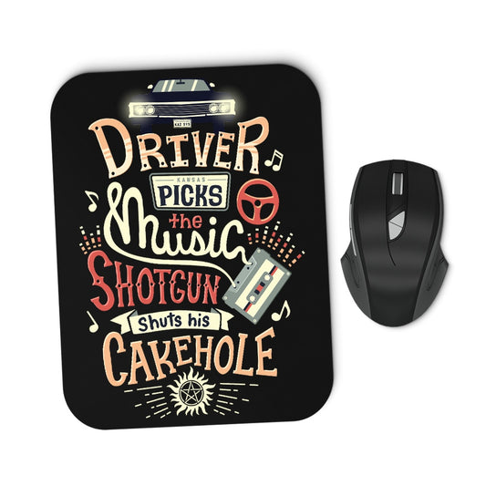 Driver Picks the Music - Mousepad