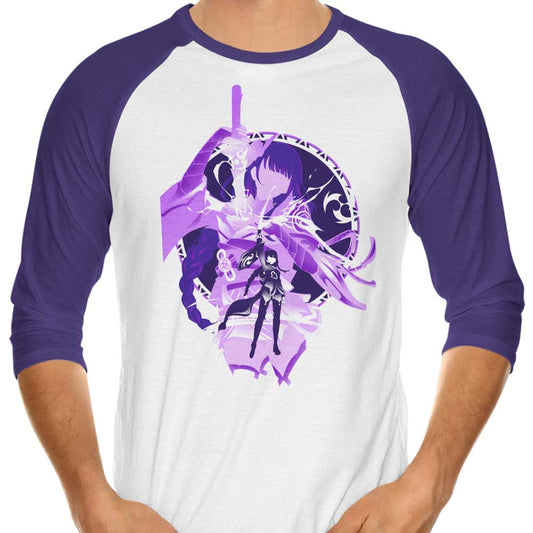 Electro Raiden Shogun - 3/4 Sleeve Raglan T-Shirt