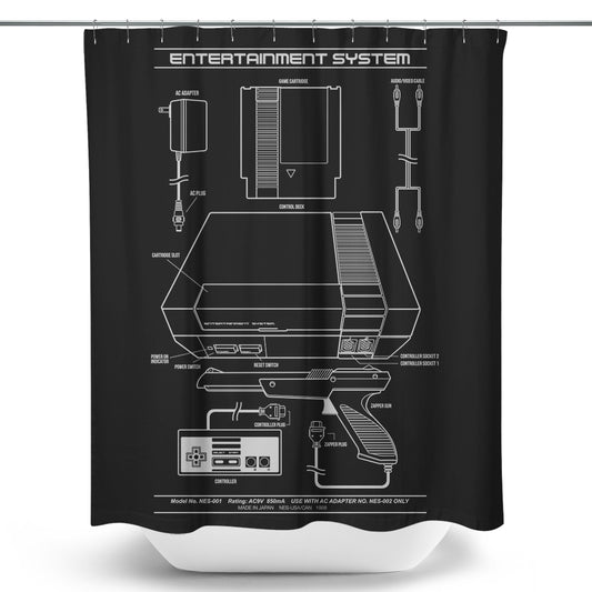 Entertainment System - Shower Curtain