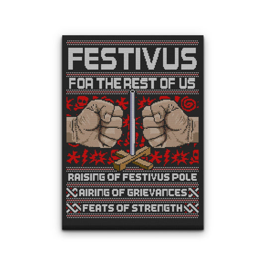 Festivus Sweater - Canvas Print