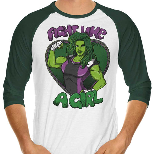 Fight Like a Hulk - 3/4 Sleeve Raglan T-Shirt