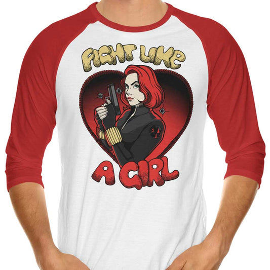 Fight Like a Widow - 3/4 Sleeve Raglan T-Shirt
