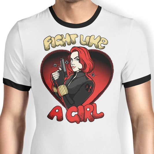 Fight Like a Widow - Ringer T-Shirt