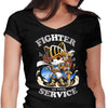 Fighter at Your Service - Women's V-Neck