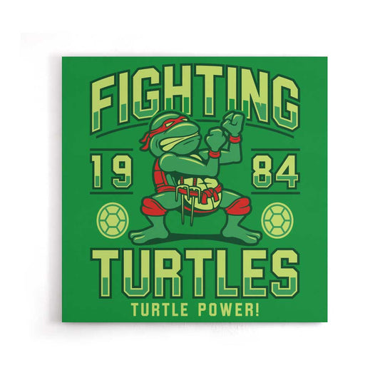 Fighting Turtles - Canvas Print