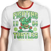 Fighting Turtles - Ringer T-Shirt