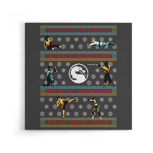 Finish Him Sweater - Canvas Print