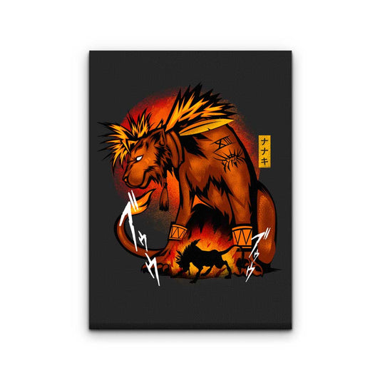 Fire Red Fur - Canvas Print