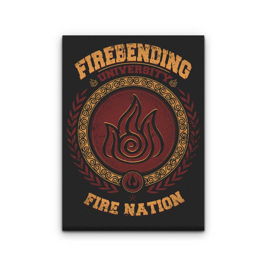 Firebending University - Canvas Print