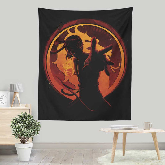Flame Fist - Wall Tapestry