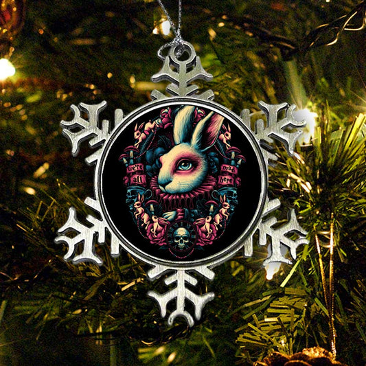Follow the White Rabbit - Ornament