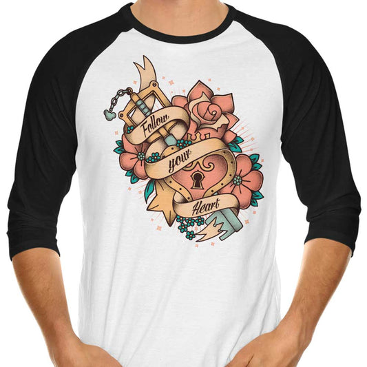 Follow Your Heart - 3/4 Sleeve Raglan T-Shirt