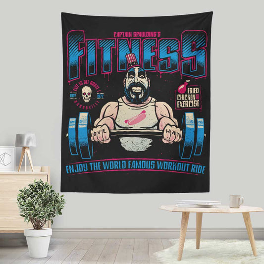 Fried Chicken and Exercise - Wall Tapestry