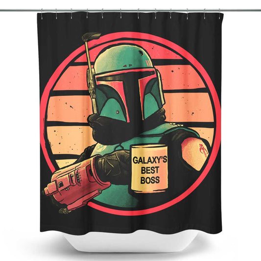 Galaxy's Best Boss - Shower Curtain