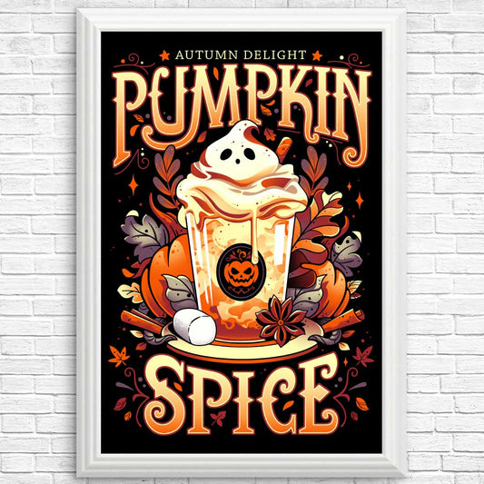 Ghostly Pumpkin Spice - Posters & Prints