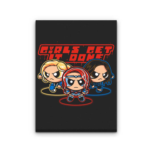 Girls Get Puff Done - Canvas Print