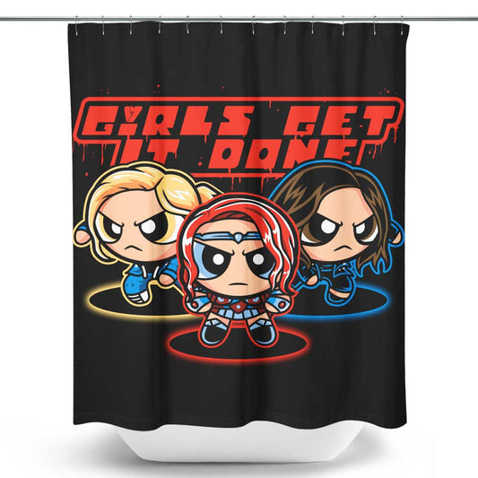 Girls Get Puff Done - Shower Curtain