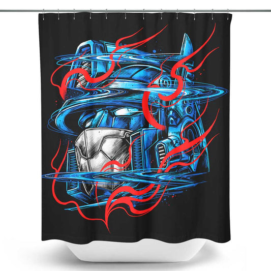 Glitch Flames - Shower Curtain