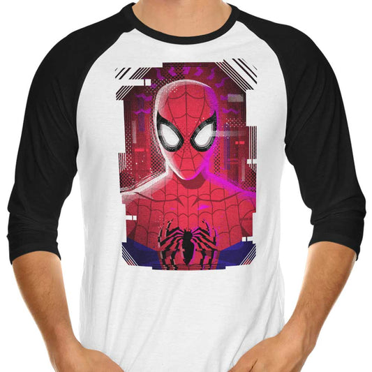 Glitched Parker - 3/4 Sleeve Raglan T-Shirt