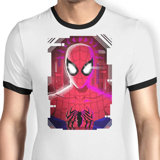 Glitched Parker - Ringer T-Shirt