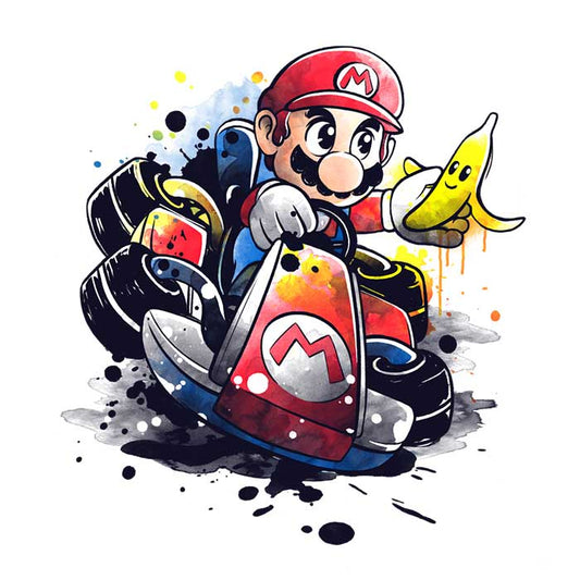 Go Kart Watercolor - Youth Apparel