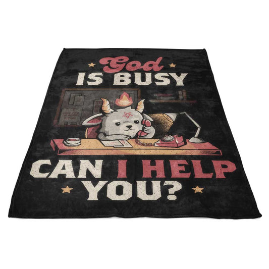 God is Busy - Fleece Blanket