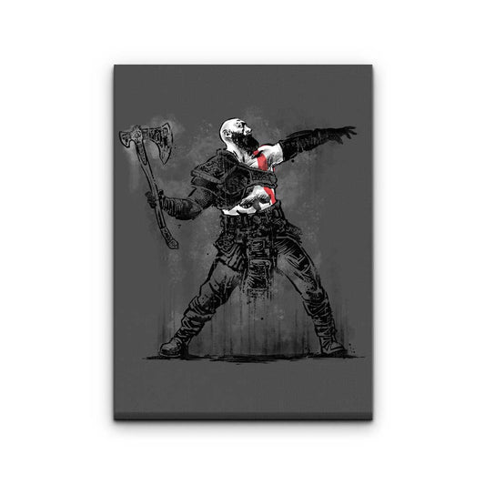 God Throwing Axe - Canvas Print