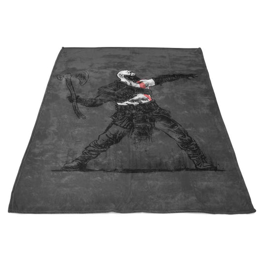 God Throwing Axe - Fleece Blanket