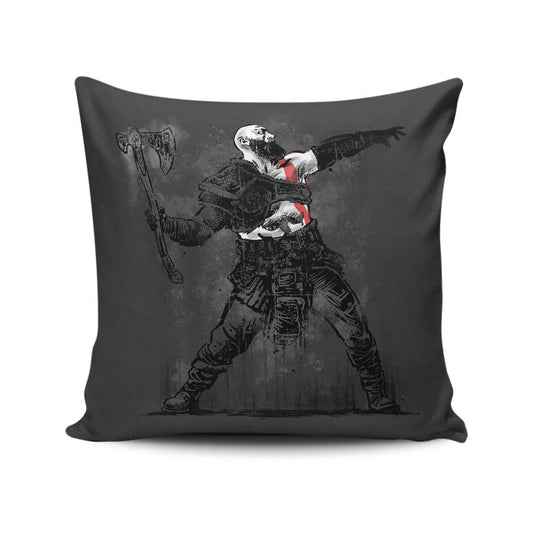 God Throwing Axe - Throw Pillow