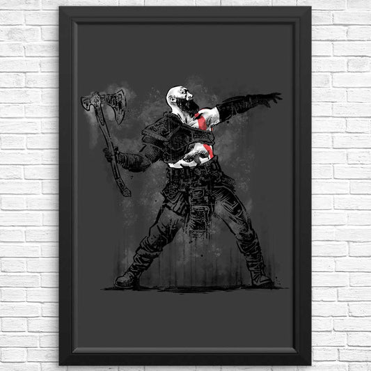God Throwing Axe - Posters & Prints
