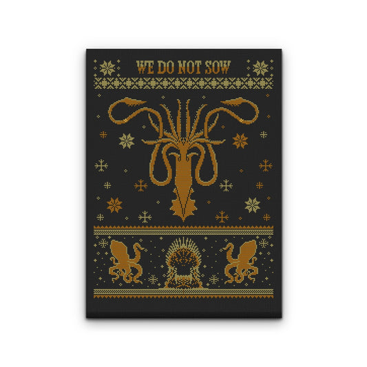 Golden Kraken Sweater - Canvas Print